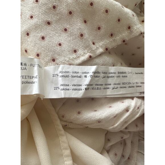 Zara Cream Polka Dot Mini Dress - Picture 10 of 14